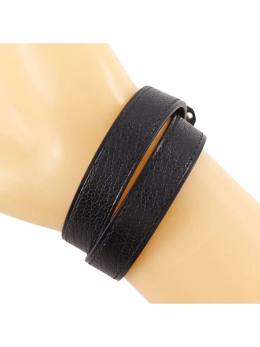 Hermes Kelly Bracelet Double Tour Monochrome Chevre Black